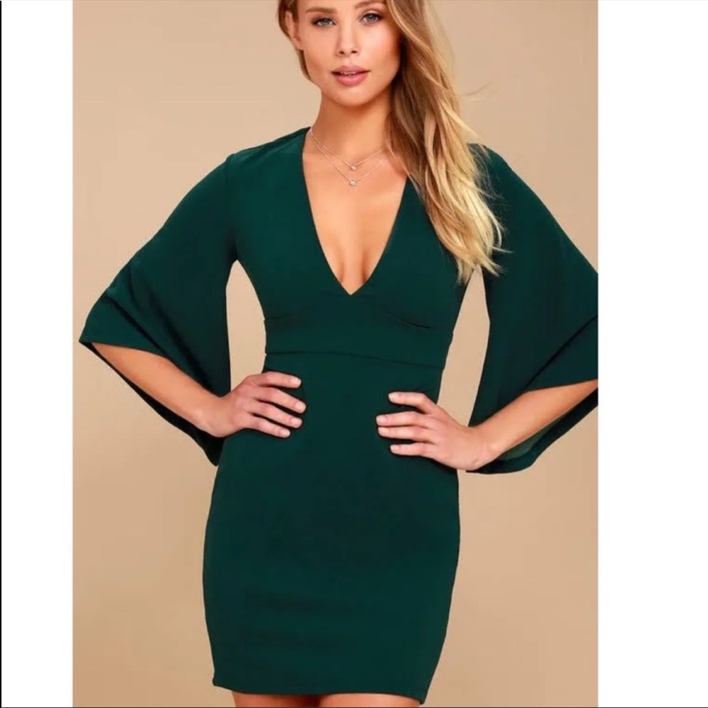 Green mini dress